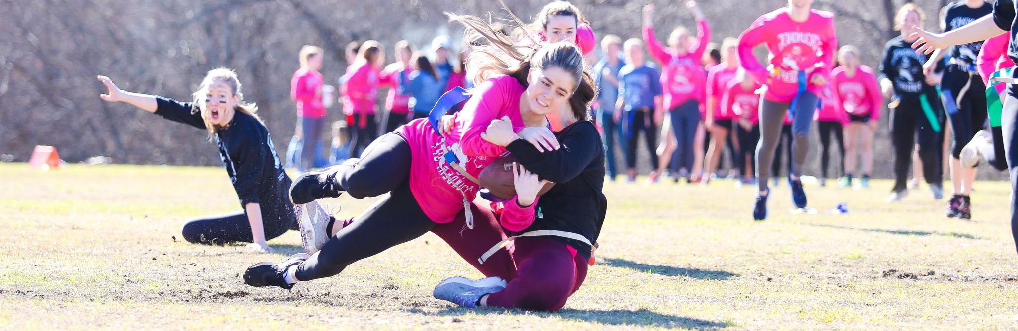 Students playing sports